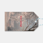 bos in de winter cadeaulabel (Voorkant (Horizontaal))