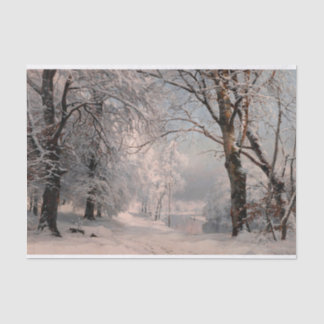 bos in de winter tissuepapier