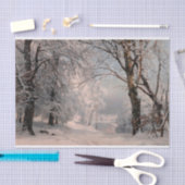 bos in de winter tissuepapier (Craft)