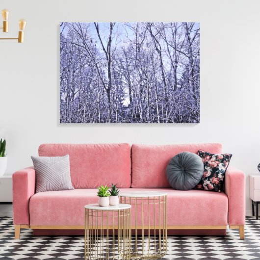 Bos in Twilight Canvas Afdruk (Insitu (Woonkamer))