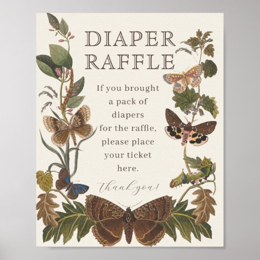 BOS Insecten Baby shower Luier Raffle Poster (Voorkant)