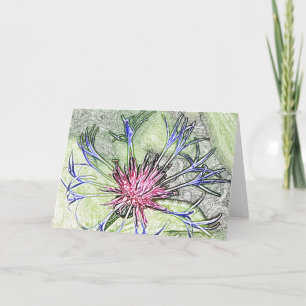 Bos klantgerichte de notakaart van de sterbloem kaart