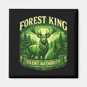 Bos Koning Stille Auity Vintage Groen Herten Magneet