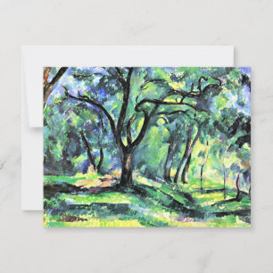 Bos, kunstschilderij door Paul Cezanne Kaart