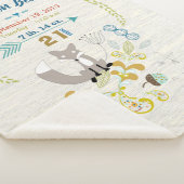 Bos kwekerij vos blad bloemmotief geboorte statist sherpa deken (3/4)