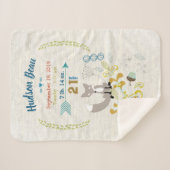 Bos kwekerij vos blad bloemmotief geboorte statist sherpa deken (Voorkant (horizontaal))