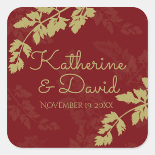 Bos laat goud achter vierkante sticker