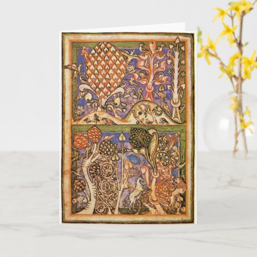 Bos Landschap door Meester van Carmina Burana Kaart (Gele Bloem)