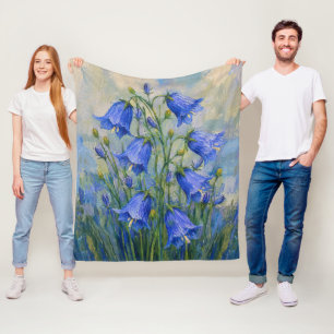 Bos met blauwe klokjes fleece deken