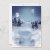 Bos met dennenbomen,Landschap,Kerstverlichting RSV Kaart (Achterkant)