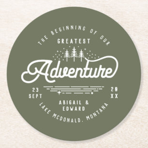  bos met uitzondering van de datum van bekendmakin ronde kartonnen onderzetter