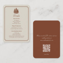 Bos Minimaal Terracotta Herfst QR Code Bruiloft