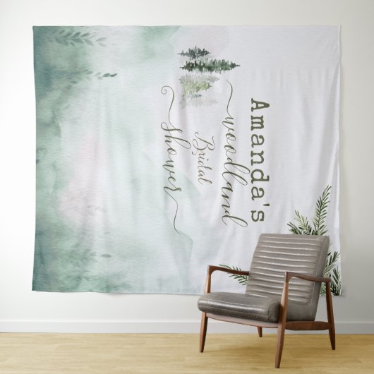 Bos Moerassig Weiland Mist Bruiloft Feest Wandkleed (In Situ (horizontaal))