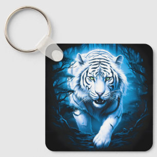 Bos Mysterieus Wilde Witte Tijger Sleutelhanger