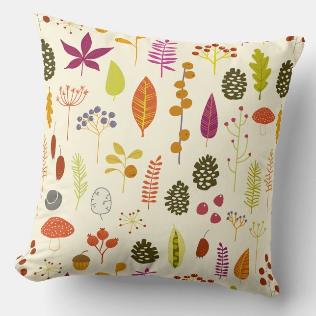 Bos Natuur Kussen (Autumn fall leaves pattern throw pillow)