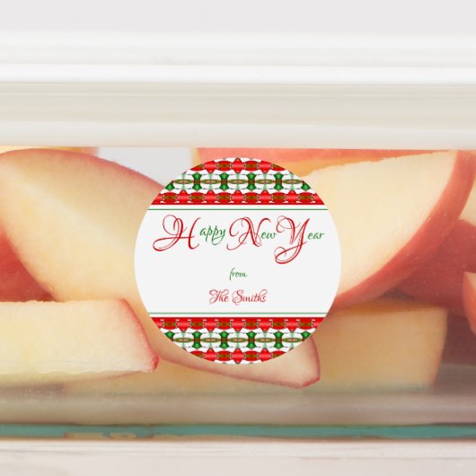 Bos Nieuwjaar Voedsel Etiketten Labels (Aangebracht)