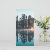 Bos ochtend foto gebed herdenking bladwijzer (Staand voorkant)