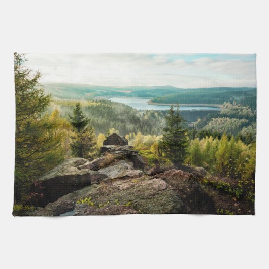 Bos | Ore Mountains Duitsland Theedoek (Horizontaal)