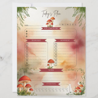 Bos Paddenstoel Dagelijkse Planner Pagina