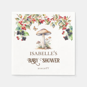 Bos Paddenstoel & Paddenstoel Herfst Baby Shower Servet