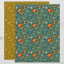 Bos Paddenstoel Scrapbook Papier