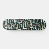 Bos Paddenstoelen Patroon Rustiek Skateboard (Horizontaal)