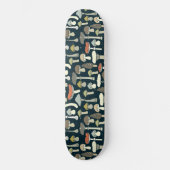 Bos Paddenstoelen Patroon Rustiek Skateboard (Voorkant)
