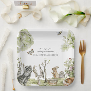 Bos Picknick   Baby Shower Bosdieren Papieren Bordje