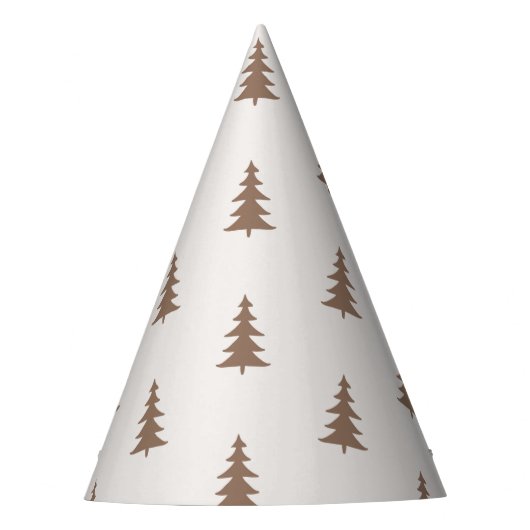Bos pijnbomen patroon Happy Camper Verjaardag Feesthoedjes (Voorkant)