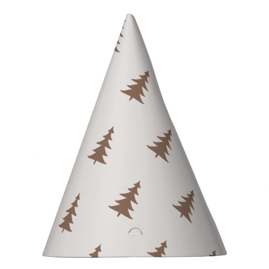 Bos pijnbomen patroon Happy Camper Verjaardag Feesthoedjes (Rechts)