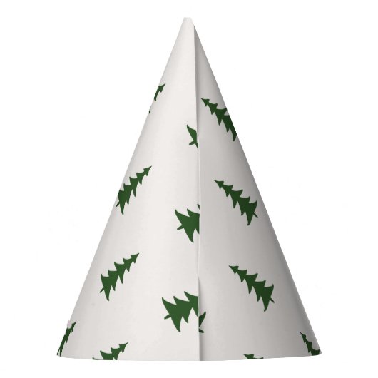 Bos pijnbomen patroon Happy Camper Verjaardag Feesthoedjes (Achterkant)