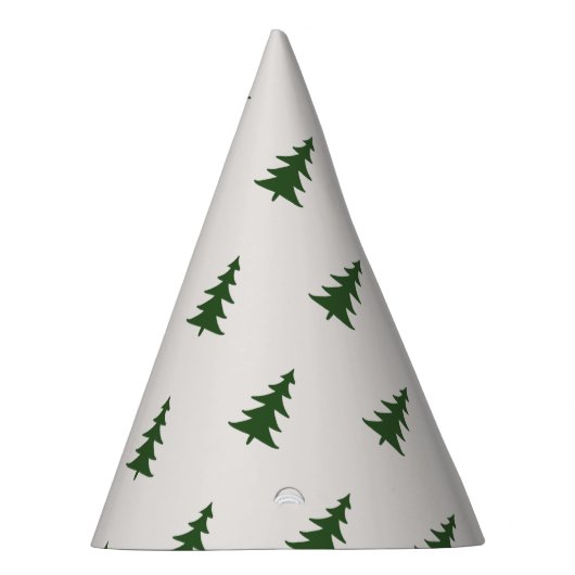 Bos pijnbomen patroon Happy Camper Verjaardag Feesthoedjes (Rechts)