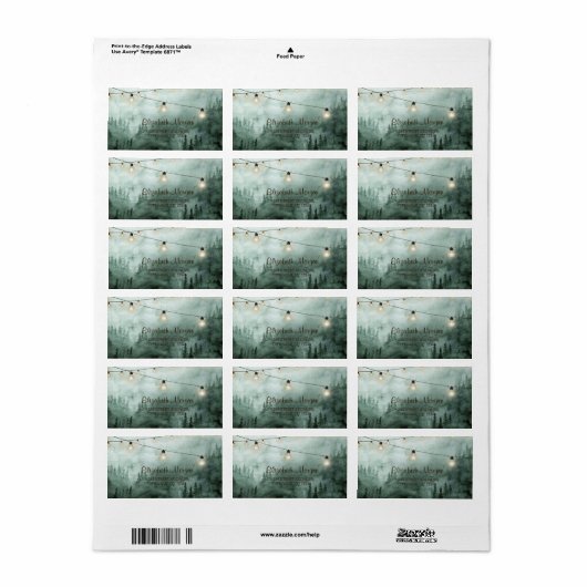 Bos, Pijnbomen, String Lichten Groen Etiket (Full Sheet)