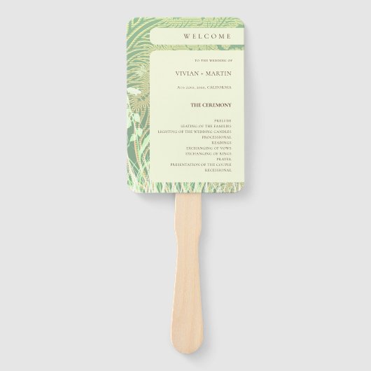 Bos Platteland Landschap Huwelijksprogramma Handwaaier (Voorkant)