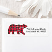 Bos Rode Buffel Plaid Beer Familie Kerst Etiket (Insitu)