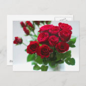 bos rode rozen briefkaart (Voorkant / Achterkant)