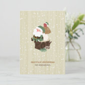 Bos Santa Feestdagenkaart (Staand voorkant)