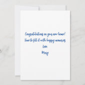 Bos Schatten Huiselijk Nest Huis Verwarming  Kaart (Achterkant)