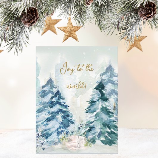 Bos Sneeuw Kerstbomen Kaart