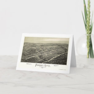 Bos Stad, de Panoramische Kaart van de PA - 1889