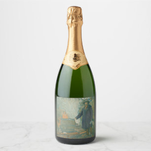 Bos Stille Maanhandlers Witte Bliksem Sterke Drank Sparkling Wijnetiket