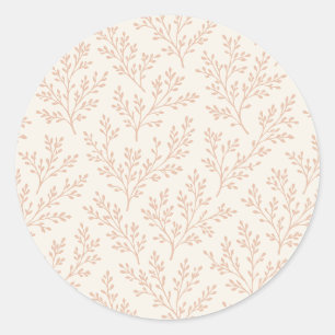 Bos Takjes Warm Abrikoos - Neutraal Ronde Sticker