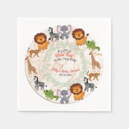 Bos Thema: In het Wilde Baby shower servetten