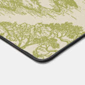 Bos toile bosdieren vintage botanisch bureaumat (Hoek)