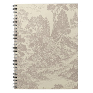 Bos toile bosdieren vintage botanisch notitieboek