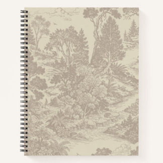 Bos toile bosdieren vintage botanisch notitieboek