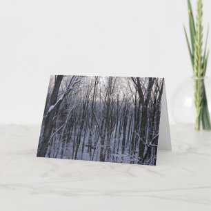 Bos van Besneeuwde Bomen Kaart