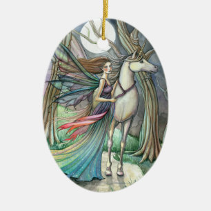 Bos van Dromen Fee en Eenhoorn Ornament