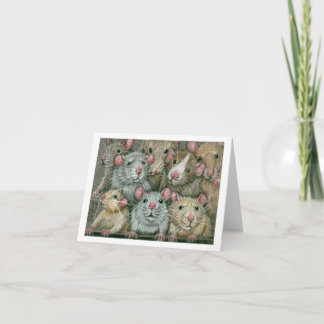 Bos van Ratten bij Rattie Bijeenkomst Notecard Kaart