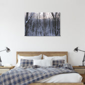 Bos van Snowy Trees Canvas Afdruk (Insitu (Slaapkamer))